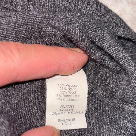 J. Crew Charcoal preppy Sweater with Dog Design - Picture 7 of 8